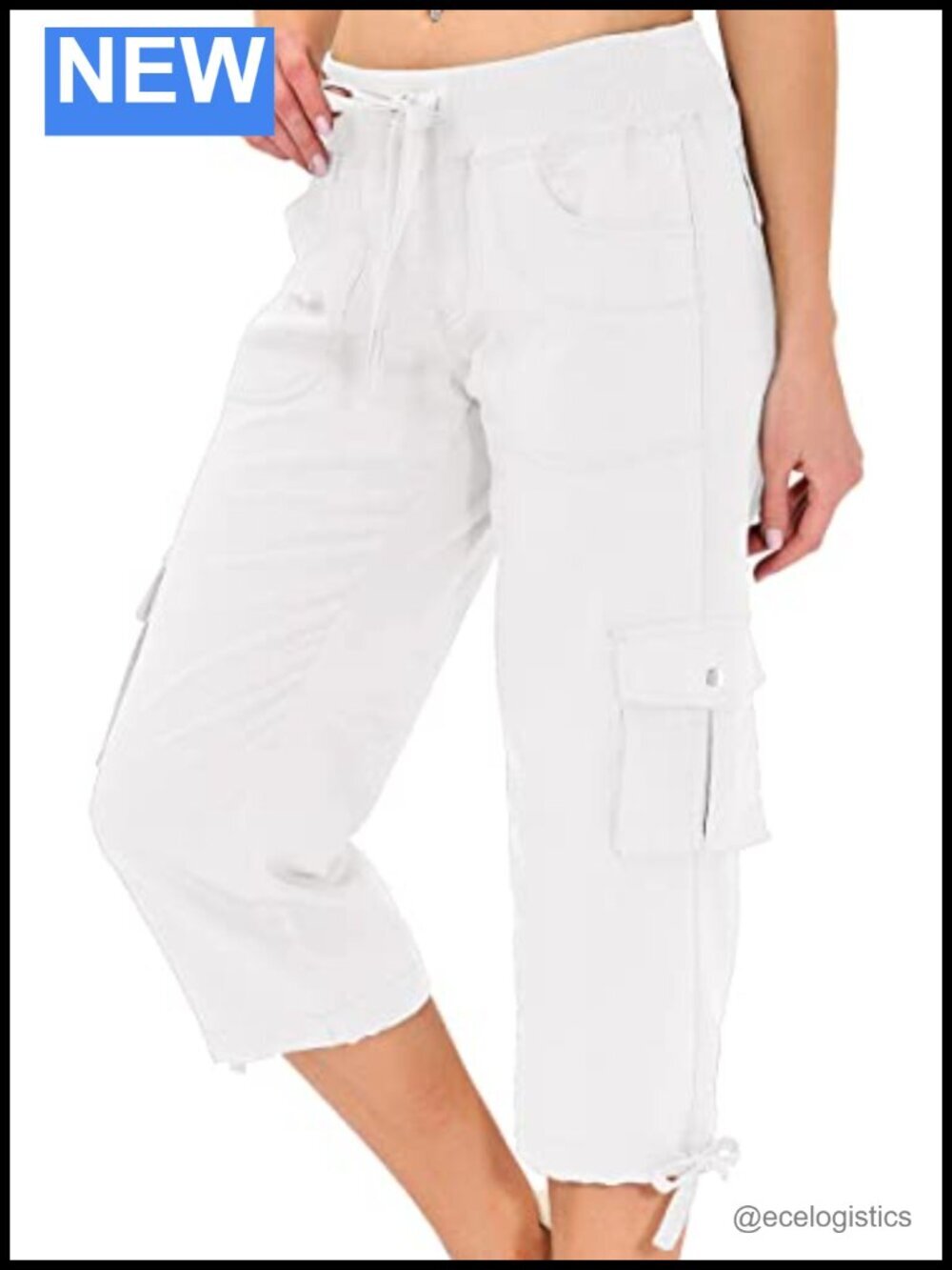 Womens Hiking Cargo Capris with Pockets Loose Fit Baggy Pants